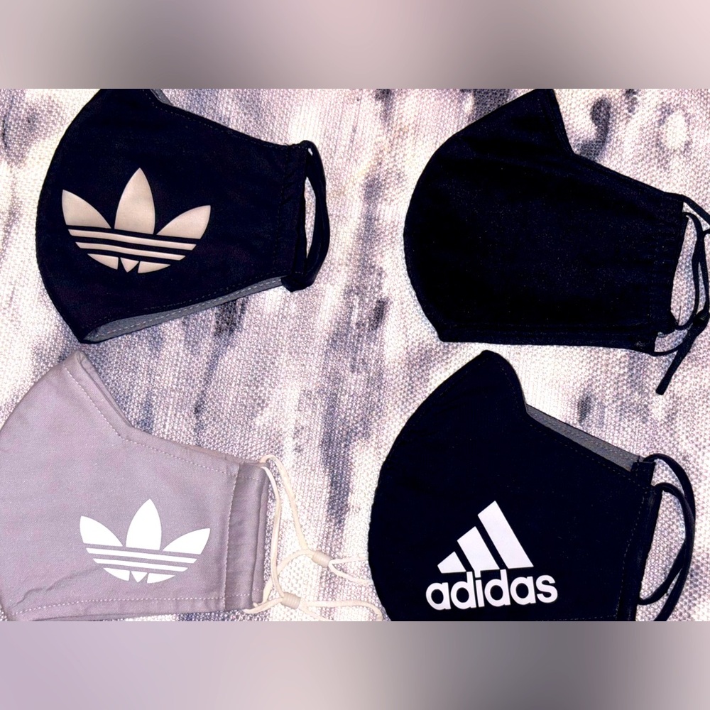 ADIDAS protective Face Mask Covers. Reusable & Washable. 
Bundle-Lot (4) -OSFA -